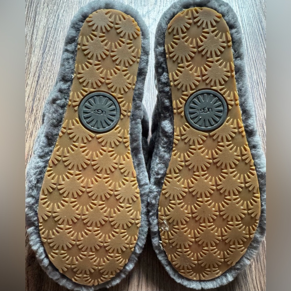 UGG Fluff Yeah Slide Charcoal Gray Size 8 - Picture 3 of 5